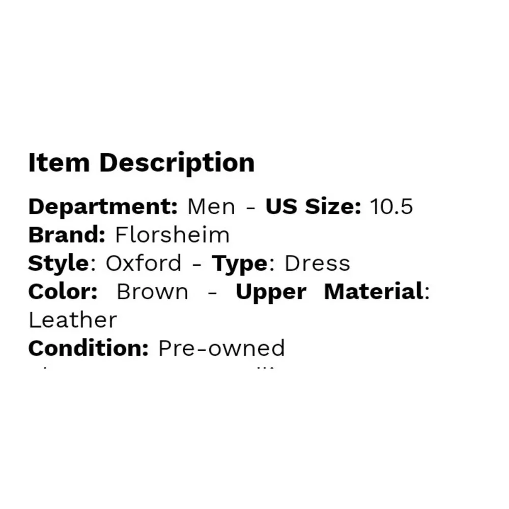 Florsheim Mens Brown Leather Oxford Dress Shoes‎ Size 10.5